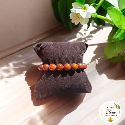 Bracelet "Vitalité & Confiance" - Aventurine rouge 10mm