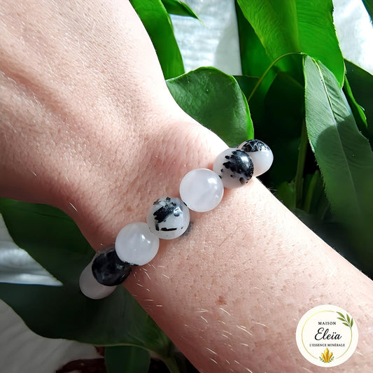 Bracelet Cristal de Roche / Tourmaline