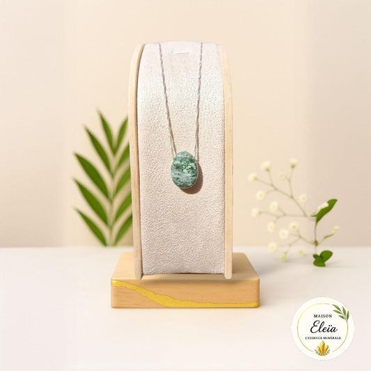 Collier Agate arbre Brésil & Argent 925 "Racines Sacrées"