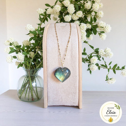 Collier "Coeur d'Aura" - Labradorite Madagascar