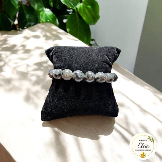 Bracelet larvikite 10mm – Pierre de protection et ancrage – Bijou énergétique