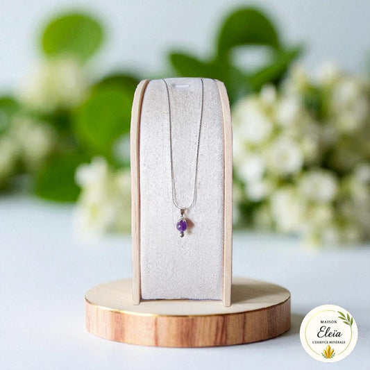 Collier Fleur Améthyste - Argent "Sérénité Fleurie"