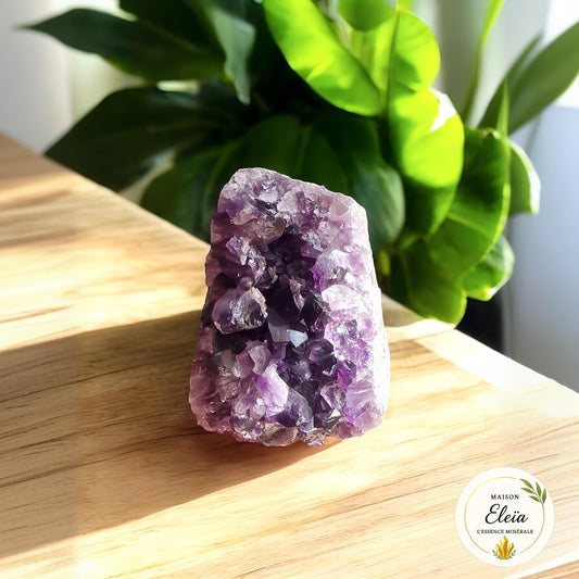 Géode améthyste Uruguay 450g – Pierre naturelle de protection et méditation