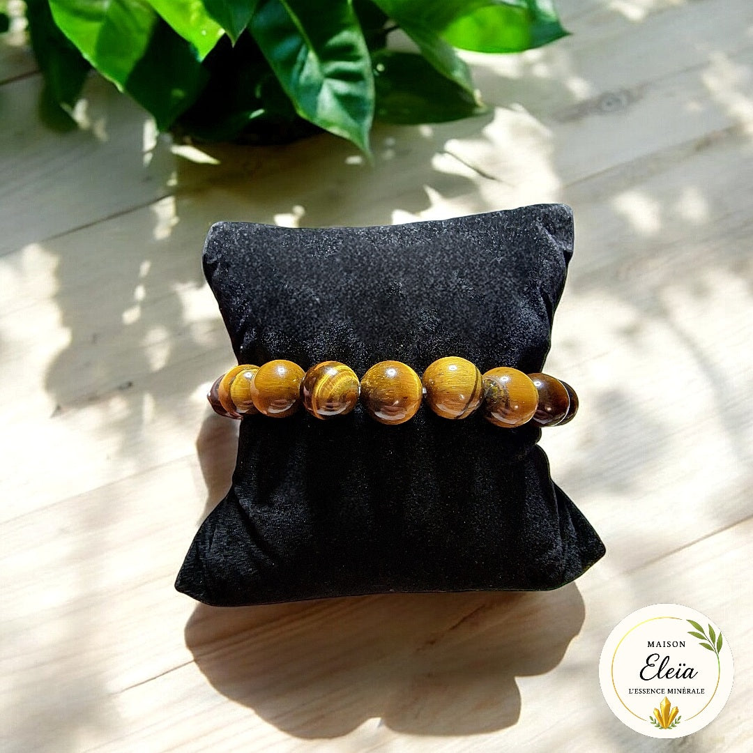 Bracelet "Protection & Confiance" - Œil de Tigre 10mm