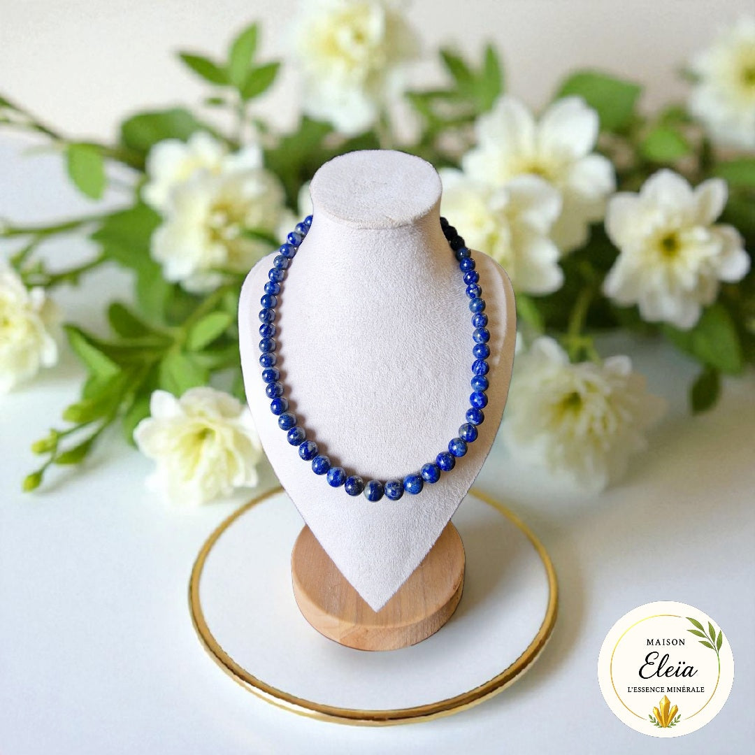 Collier Perles Lapis-Lazuli - Afghanistan - "Ciel Eternel"