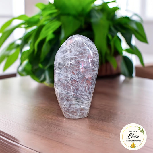 Labradorite polie AA – 980g – reflets spectrales intenses – Pierre naturelle Madagascar