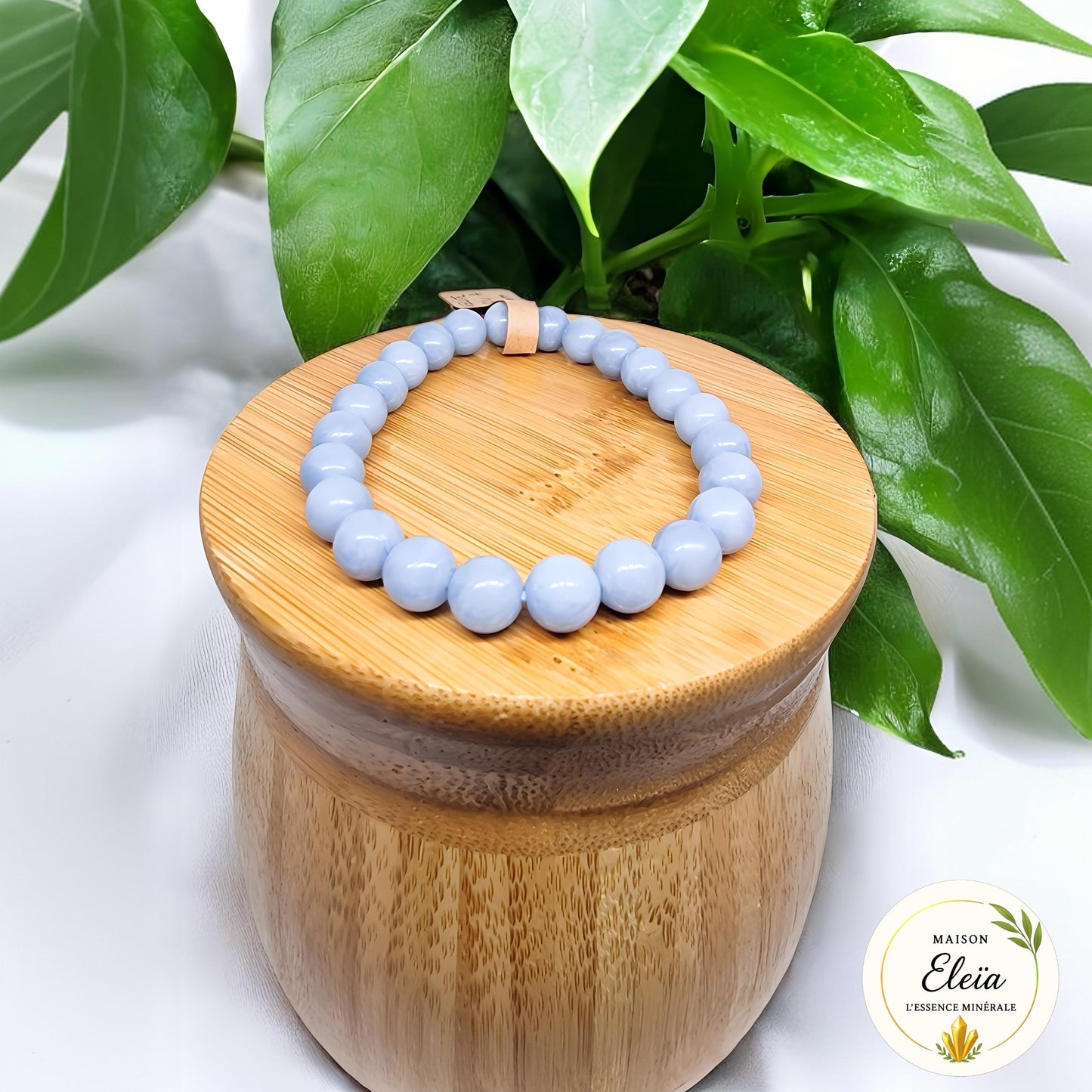 Bracelet Angélite du Pérou – Pierre de paix et connexion spirituelle - Perles 8 mm