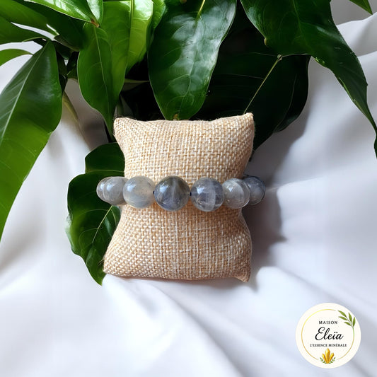 Bracelet "Bouclier Mystique" - Labradorite Madagascar 14mm