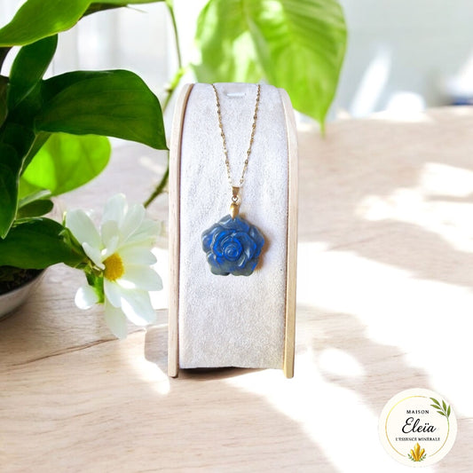 Collier "Fleur des Brumes" - Labradorite Madagascar