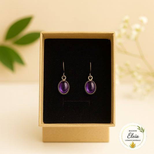Boucles d'oreilles Améthyste & Argent 925