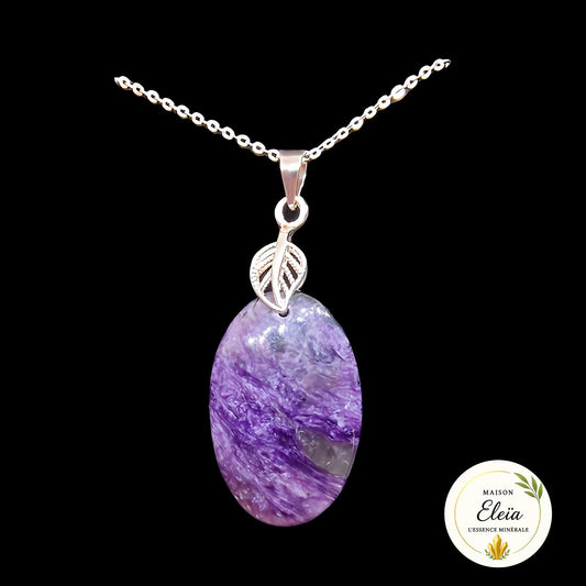 Collier Charoite & Argent 925