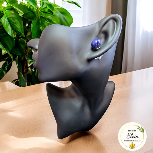 Boucles d'oreilles perles Lapis-Lazuli