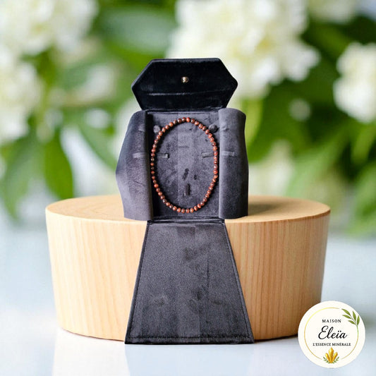 Collier perles Œil de Taureau - Afrique du Sud - "Force Solaire"