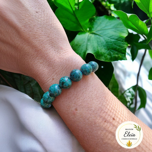 Bracelet "Paix & Communication" Chrysocolle Pérou