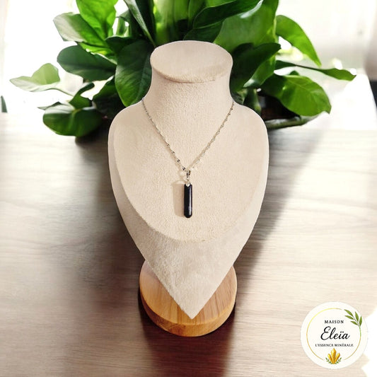 Collier Lapis-Lazuli & Acier inoxydable argent