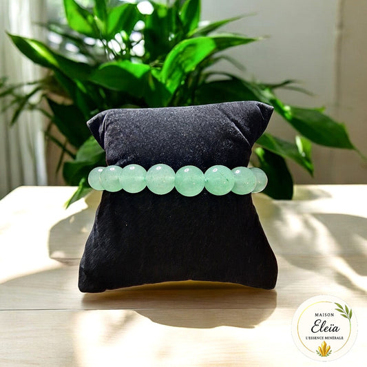 Bracelet "Chance & Sérénité" Aventurine verte 10mm