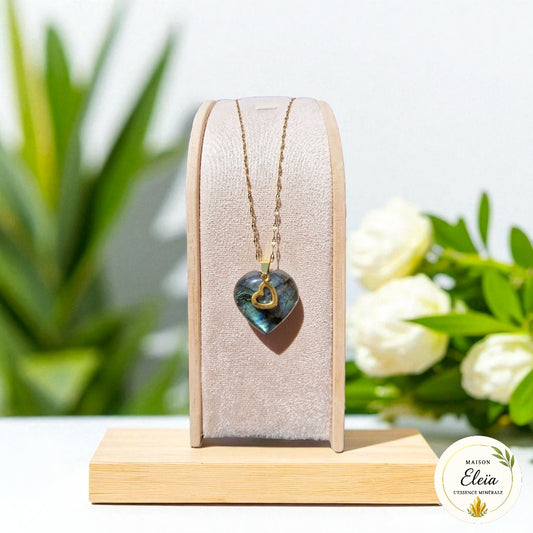 Collier "Coeur Doré" - Labradorite Madagascar