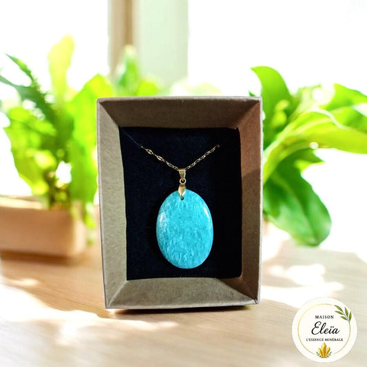 Collier "Équilibre Céleste" - Amazonite Madagascar & Acier inoxydable