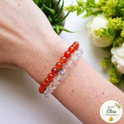 Bracelets DUO "Confiance & Énergie" Cornaline - Citrine naturelle