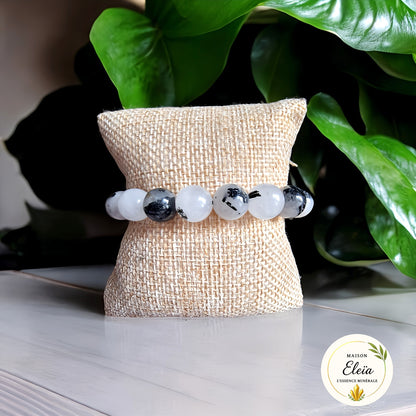 Bracelet Cristal de Roche / Tourmaline