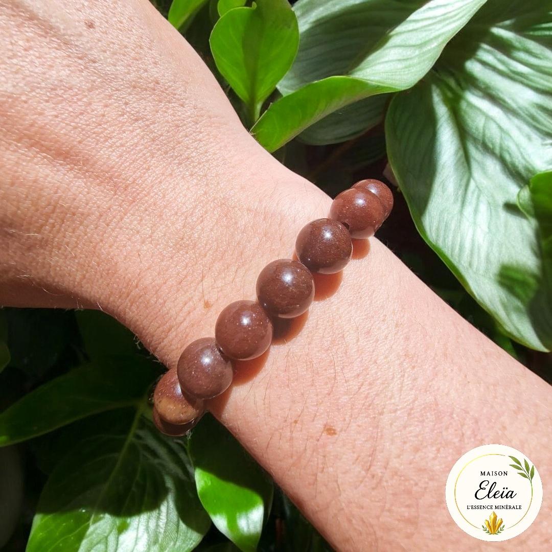 Bracelet "Vitalité & Confiance" - Aventurine rouge 10mm
