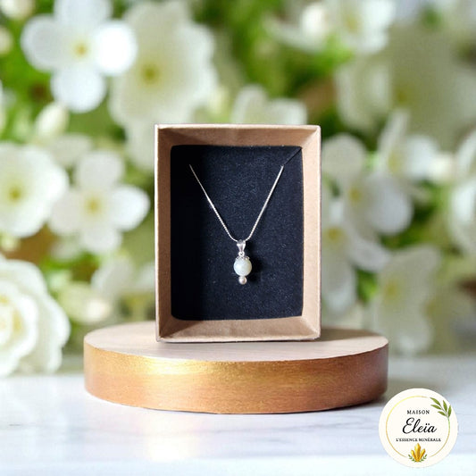 Collier Fleur Labradorite Madagascar - Argent "Mystique Fleurie"