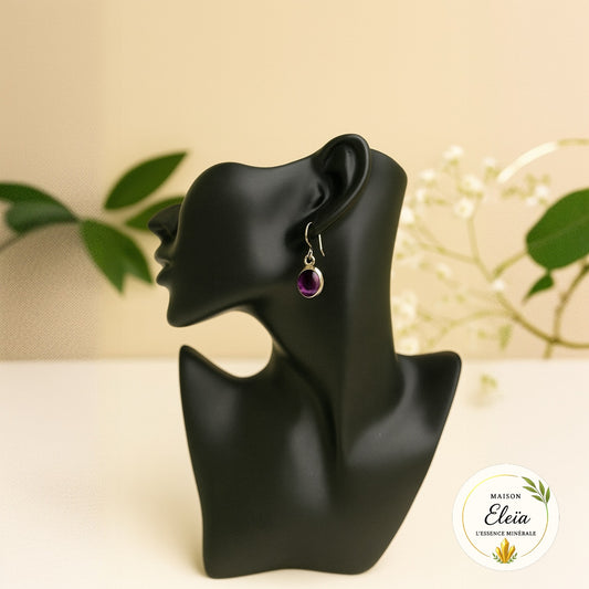 Boucles d'oreilles Améthyste & Argent 925