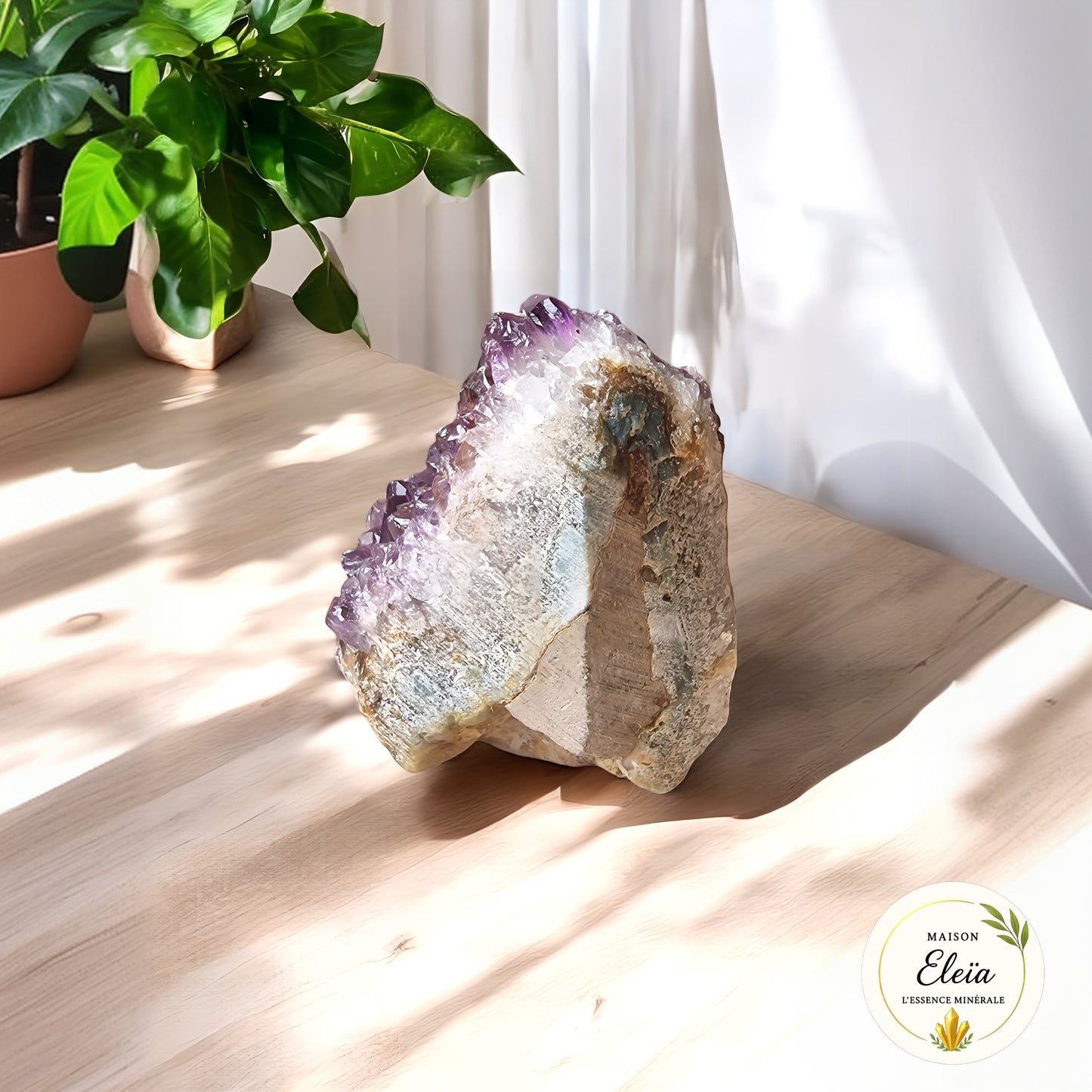 Géode Améthyste Uruguay 560g – Pierre naturelle de protection et méditation