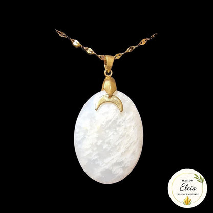 Collier Pierre de Lune Beige – Élégance Intemporelle