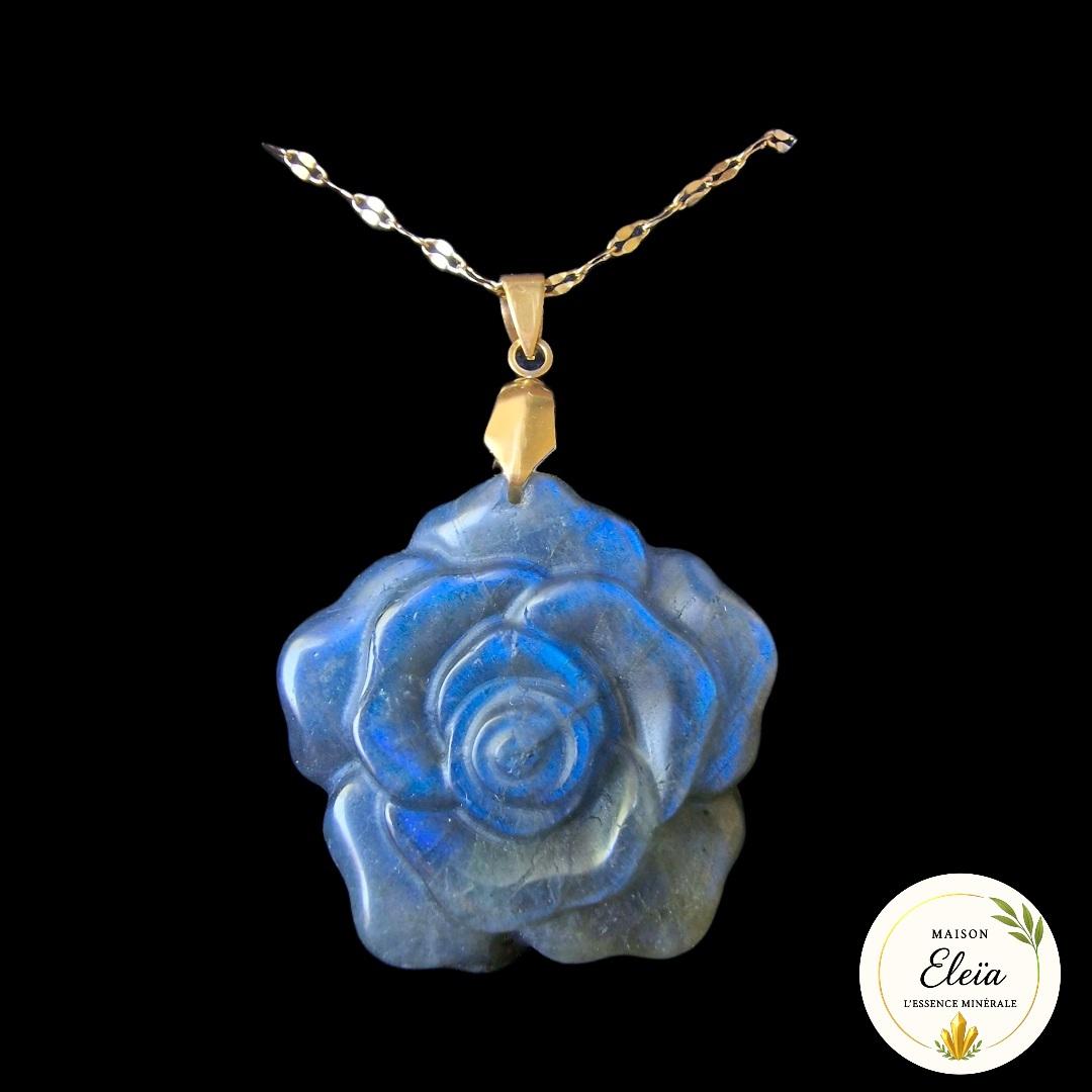 Collier "Fleur des Brumes" - Labradorite Madagascar