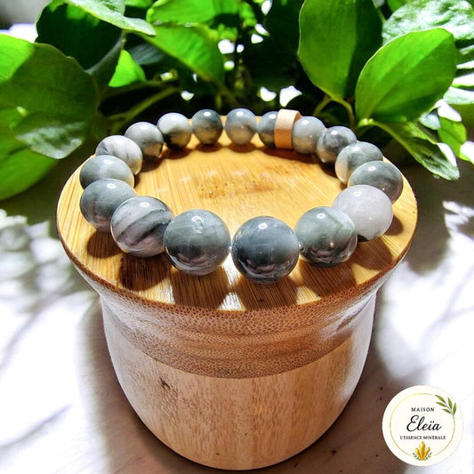 Bracelet "Force & Intuition" - Tourmaline oeil de chat 12mm