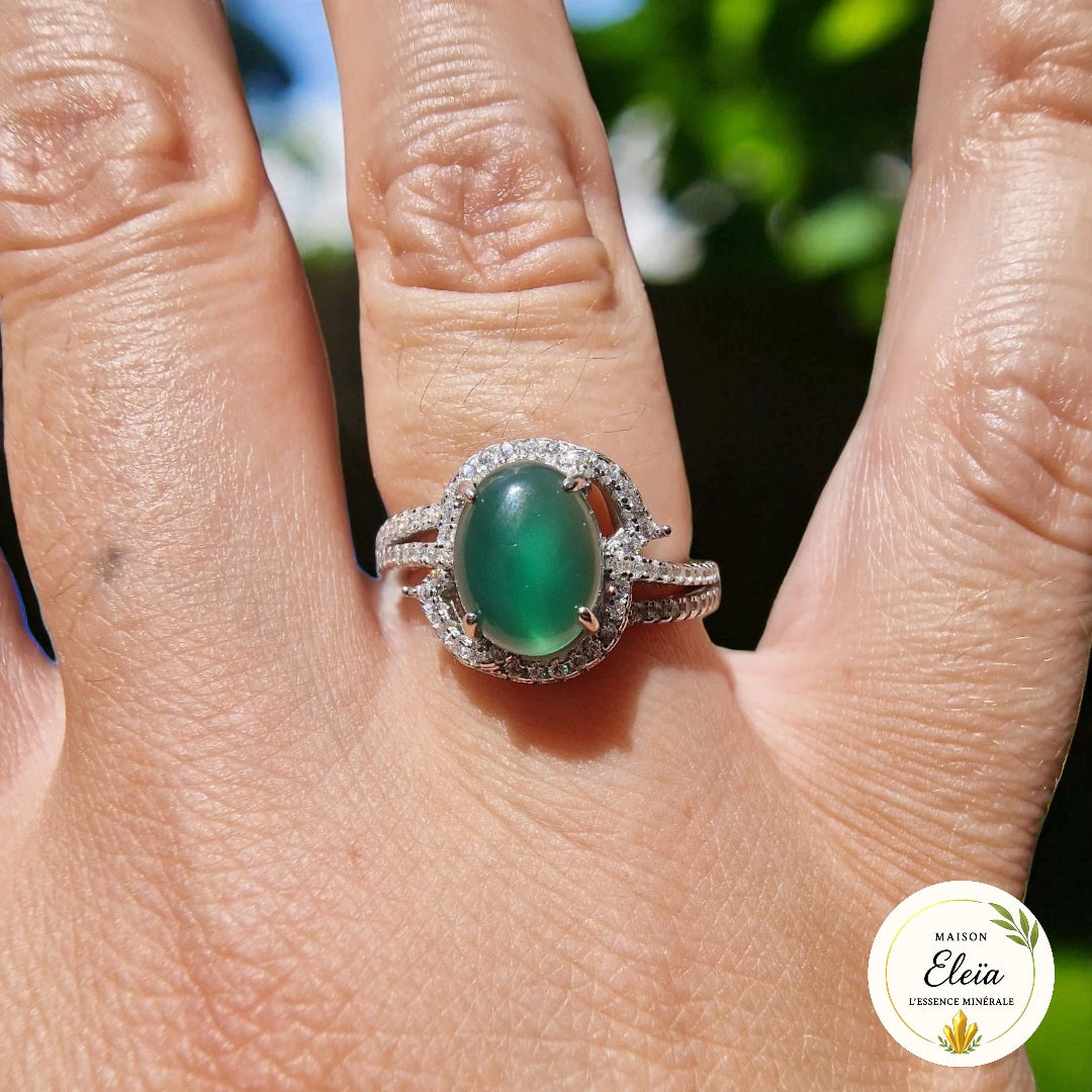 Bague Renaissance – Chrysoprase & Argent 925
