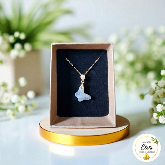 Collier Papillon Labradorite de Madagascar  « Métamorphose »