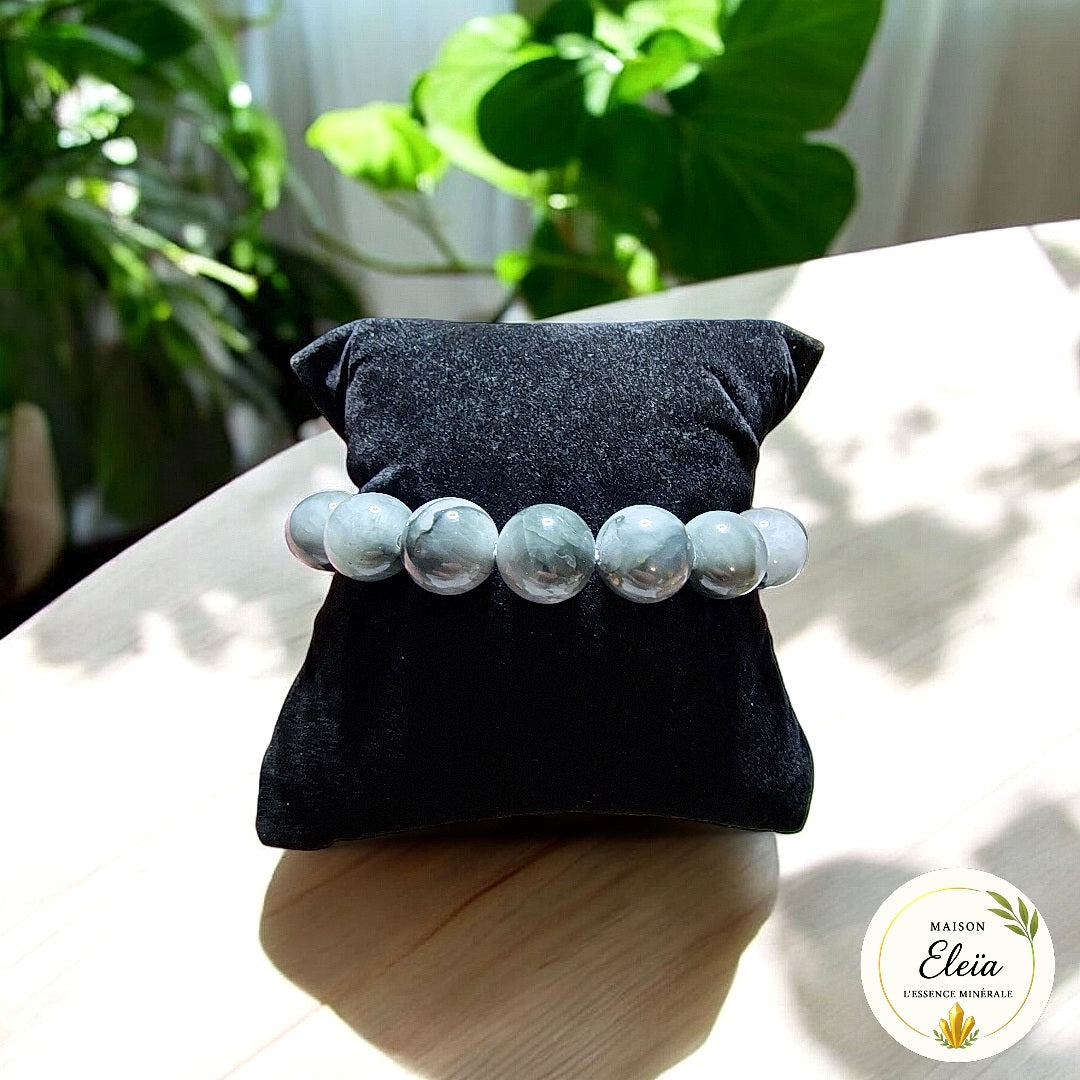 Bracelet "Force & Intuition" - Tourmaline oeil de chat 12mm