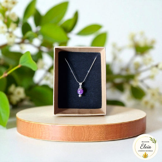 Collier Fleur Améthyste - Argent "Sérénité Fleurie"