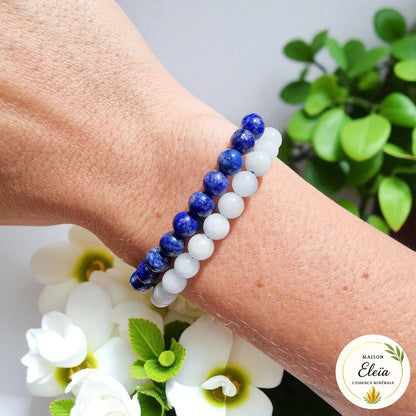 Bracelets DUO "Expression & Sérénité" Lapis Lazuli - Aigue Marine