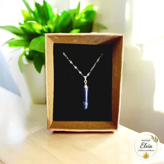 Collier Lapis-Lazuli & Acier inoxydable argent
