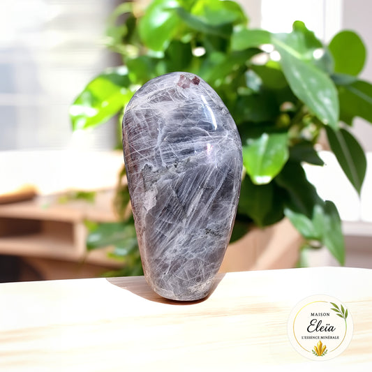 Labradorite polie AA – 980g – reflets spectrales intenses – Pierre naturelle Madagascar