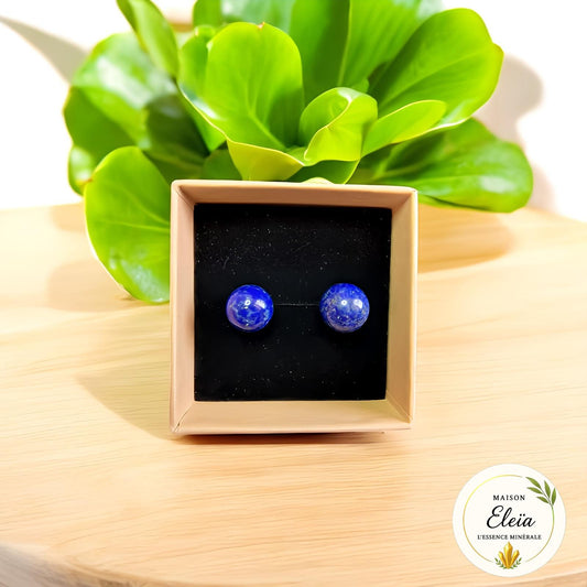 Boucles d'oreilles perles Lapis-Lazuli