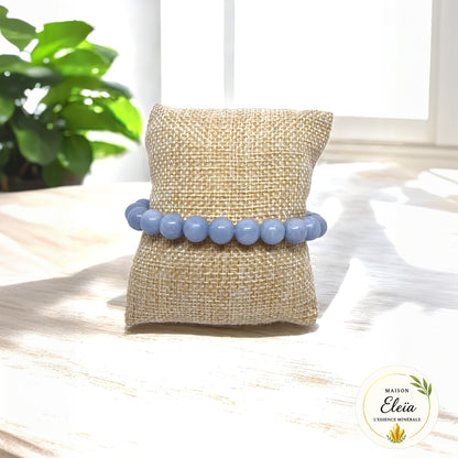Bracelet Angélite du Pérou – Pierre de paix et connexion spirituelle - Perles 8 mm
