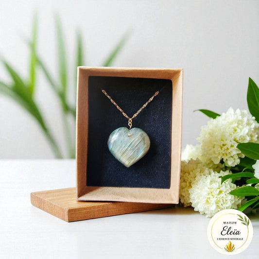 Collier "Coeur d'Aura" - Labradorite Madagascar