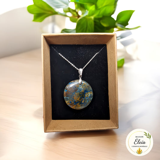 Collier Azurite & Argent 925