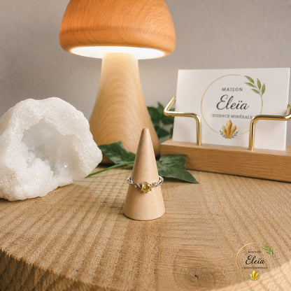 Bague Hélia - Citrine AAA naturelle • Argent 925 • Taille réglable