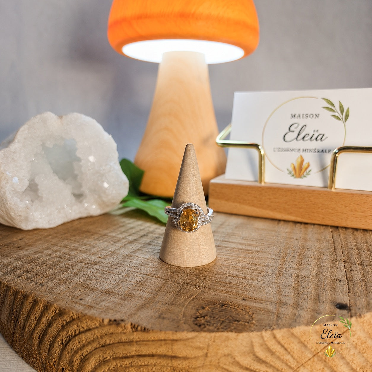 Auréa – Bague en Citrine Facettée AAA & Argent 925