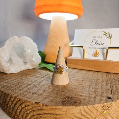Auréa – Bague en Citrine Facettée AAA & Argent 925