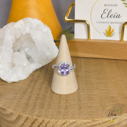 Vioélia – Bague Améthyste AAA du Brésil en Argent 925 | Taille Réglable